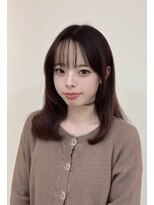 アヴァン(avan.)&nbsp;レイヤーカット セミディ ピンクベージュ