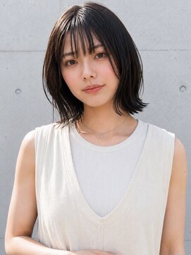 ヘアメイク ミチ 富田店(HAIRMAKE MICHI) 【MICHI 富田店 古作蓮】ボブレイヤー 外ハネ 黒髪 顔周りカット