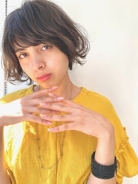 エムスラッシュ みなとみらい馬車道店(M SLASH) M.SLASH馬車道/くせ毛ショートボブ/シアカラー/無造作パーマz