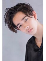 ラべリー 池袋(LOVELEY)&nbsp;アップバング　ミディアムブルージュ　メンズ【池袋】