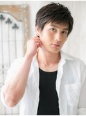 暖色系カラーで爽やか♪束感カットサイドパートショートH