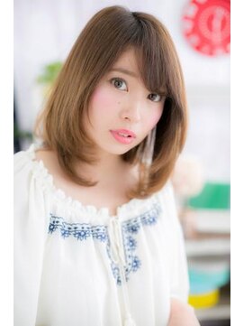 ヘアアンドビューティー ミック(Hair & Beauty miq) ハイライトカラー♪内巻き小顔ミディアムレイヤーc1