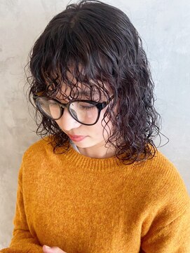 アイティーバイアルバム 下北沢店(IT by ALBUM) ミディアムパーマ_ふんわりカールショコラアッシュ_ba384371