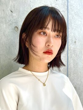 アフロートリノ(AFLOAT Leino) 【修】20代30代40代◎透明感カラー×韓国切りぱなしボブ