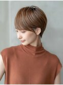 大人美人ナチュラルショートボブ/20代30代/大人可愛い