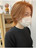 【cuzKLUB】ユニセックスショートウルフ×オレンジ【池袋】