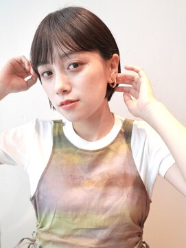 ビュートリアム265(BEAUTRIUM 265) ぱつっとボブ/ミニボブ/グレージュカラー/切りっぱなし/銀座