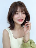 ロンド エスポワール 錦糸町(Lond espoir)&nbsp;〇韓国前髪くびれ巻きヨシンモリピンクベージュシースルーバング