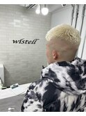 ホワイトブロンド×スキンフェード