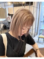 ヲタク(wotaku.)&nbsp;ミルクティーベージュハイトーンボブくすみカラーグレージュボブ