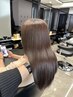 似合わせカット+【縮毛矯正】メゾンストレート+艶髪カラー+HMトリートメント