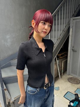 ビビト(bibito) bibito 赤髪 ロング レッド 1ブリーチ 前髪カット