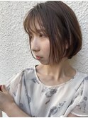 透ける質感のショートボブ