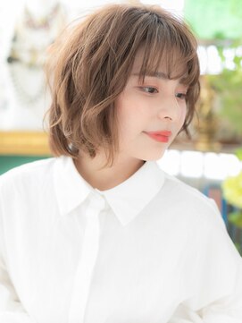 カバーヘア ブリス 川口(COVER HAIR bliss) ★インナーハイライトくせ毛風小顔ボブパーマ20代30代40代★1