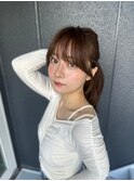 透明感ショート/春カラー/ブリーチなし/顔まわり