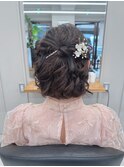 ショートボブのゆるふわハーフアップ【清板】