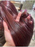ブリーチなしW colorでつくるsummer color