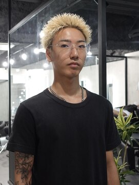 ラベル 渋谷(LAVEL) スパイキーショート/ブロンド/ブリーチカラー/抜きっぱなし