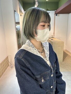 ハル ヘアスタジオ(haRu hair studio) ミントグリーン × ローライト