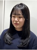 韓国風レイヤーカット/レイヤーカット/セミロングレイヤー