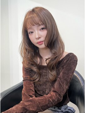 メゾンドイギー(MAISON de IGGY) 艶感ココアベージュ小顔フォワード巻きスタイル