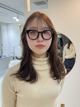 重めレイヤー/ブリーチなし/明るめベージュ/