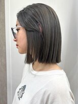 ガーデンヨコハマ(GARDEN YOKOHAMA)&nbsp;オリーブグレー ボブ ブリーチなしダブルカラー 小顔 透明感 冬