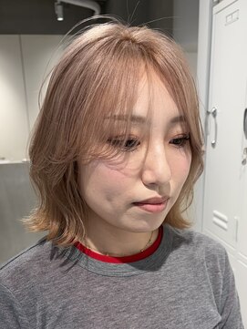 テクネ 天神大名(techne) 天神大名ピンクベージュダブルカラーケアブリーチレイヤーカット