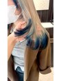 アース エレガンス 吉祥寺店(EARTH Elegance)&nbsp;透け感あるベージュカラーにブルーのインナーカラーがポイント☆