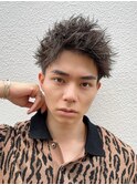 アクティブショートスパイキールーズショートパーマ短髪