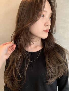 ライン(LINE) ブリーチなしダブルカラー/ミルクティーベージュ