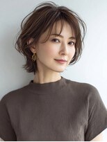 Heart's美人設計と白髪ぼかし専門店 青山表参道店 脱白髪染め/ショートヘア【ハーツ】&nbsp;白髪ぼかし脱白髪染め似合わせショートボブ40代50代60代