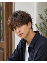 MEN's Baguz MEN'Sカット/ MEN'Sパーマ/ MEN'Sカラー 韓国風重めマッシュウェーブパーマ束感メンズトレンドヘア