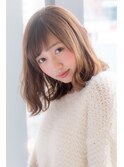 ナチュラル透けバングミディ