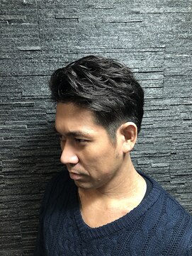 ヒロギンザ 浜松町店(HIRO GINZA) ツーブロックビジネスショートレイヤーかき上げコンマヘア