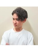 【前下がりマッシュ×ツイストパーマ】