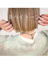 クラップス 金沢文庫店(CLAPS) ミルクティーボブ/金髪ボブ/レディースショート