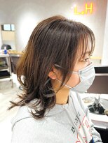 ラッキーヘア 加古川(Lucky Hair)&nbsp;透けバング×レイヤーミディアムヘア【シン】