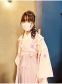 小学生卒業式のハカマとヘアセット