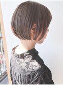 【morio原宿】丸みショートボブベージュ