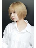 大人可愛い20代30代40代黒髪前下がりショートボブ丸みショート◎