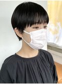ベリーショートハンサムショートボブ黒髪ショートショートカット