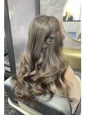 ヘアセット×ハーフアップ
