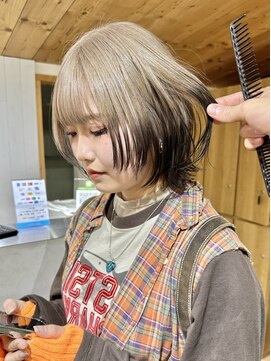 キラ 原宿(KILLA) イヤリングカラー_デザインカラー_レイヤーカット_ウェットヘア