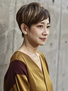 アルトリスト(Altruist Aging×HAIR&SPA) ☆イメチェンピンクベージュアンブレラカラー前髪クールショート