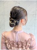 大人可愛いタイトシニヨンヘアセット*名駅/名古屋駅