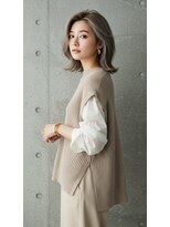 フルショウ 苦楽園店(FURUSHO) 上品ハイトーン×くびれミディアム 外ハネボブディ