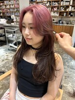 ノラ ヘアーサロン(NORA HAIR SALON) 【大久保】ピンクルーツデザインカラー