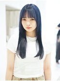 10代20代ブリーチハイトーンネイビーブルーブルーカラー