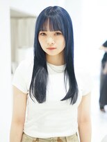 ハイブ 金沢(Hive)&nbsp;10代20代ブリーチハイトーンネイビーブルーブルーカラー